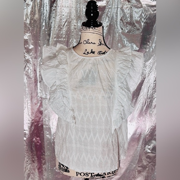 Universal Thread Embroidered Ruffle Sleeve Top - Picture 7 of 11